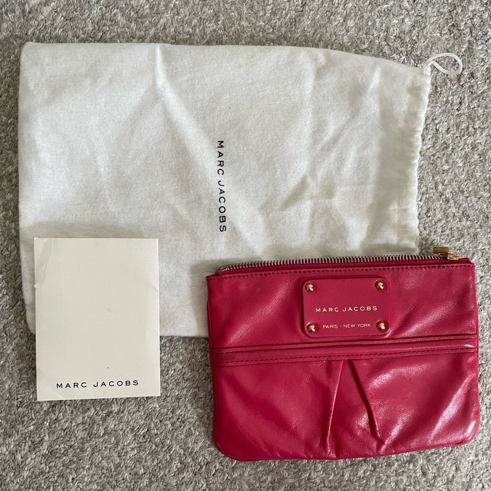 MARC JACOBS Pink Leather Clutch